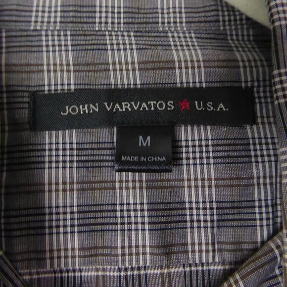 John Varvatos USA Shirt Mens SZ M Button Up Checkered Business Casual Dress NWT - Picture 4 of 12